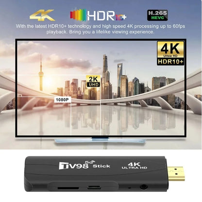 Ultra HD TV98 TV STICK, Android 12.1, 4k inteligente, 2.4G, 5G, Wi-Fi